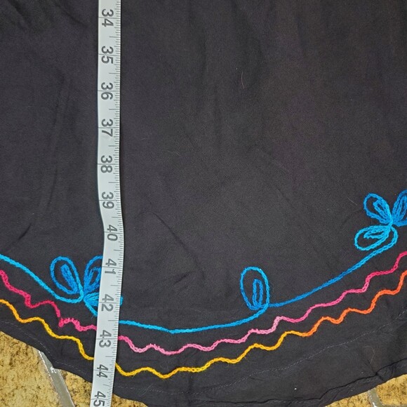 Exist Multicolored Rayon Embroidered Dress Beach Cover-up Free Size Travel - Picture 8 of 9